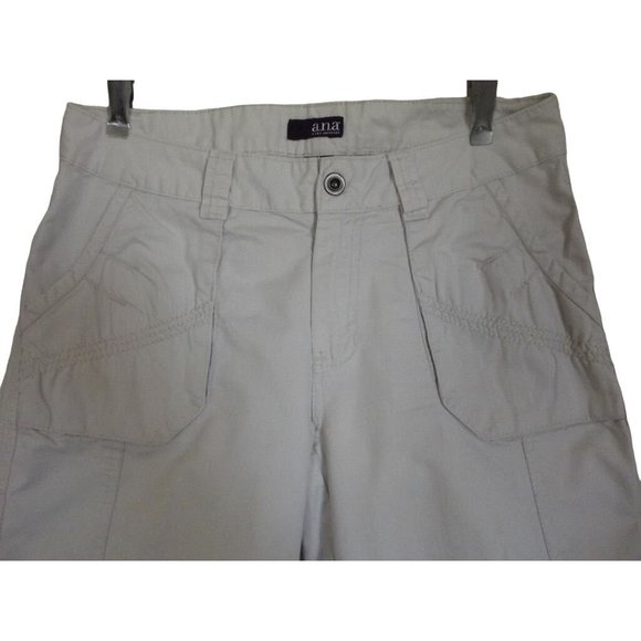 a.n.a. Bermuda Shorts 6 x 11" Inseam low rise khaki beige chino 100% cotton - Picture 2 of 11